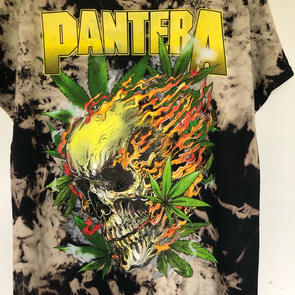 Pantera Cannabis Skull Tie Dye T shirt - Picture 2 of 5